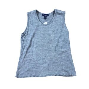 NWT Denim & Co gray sweater tank size XL